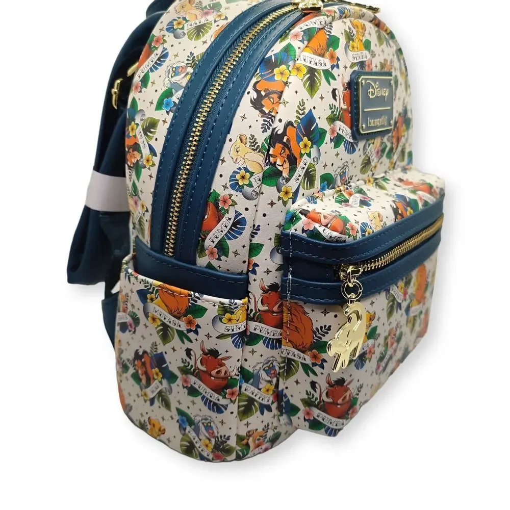 Loungefly Disney Lion King Tattoo Bag Mini Backpack New - Picture 2 of 8
